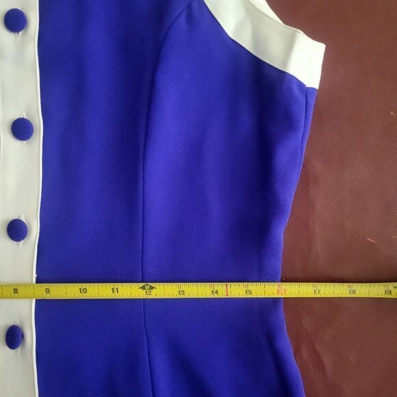 Vintage Sleeveless Purple and White Dress - Picture 15 of 16